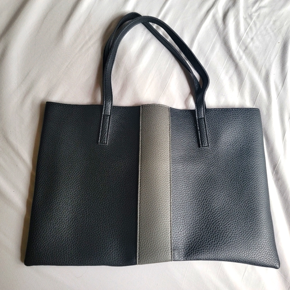 Vegan leather tote